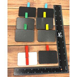 Chalkboard LABELS Set Of 8 With Colorful Clothespins For Organization & Labeling